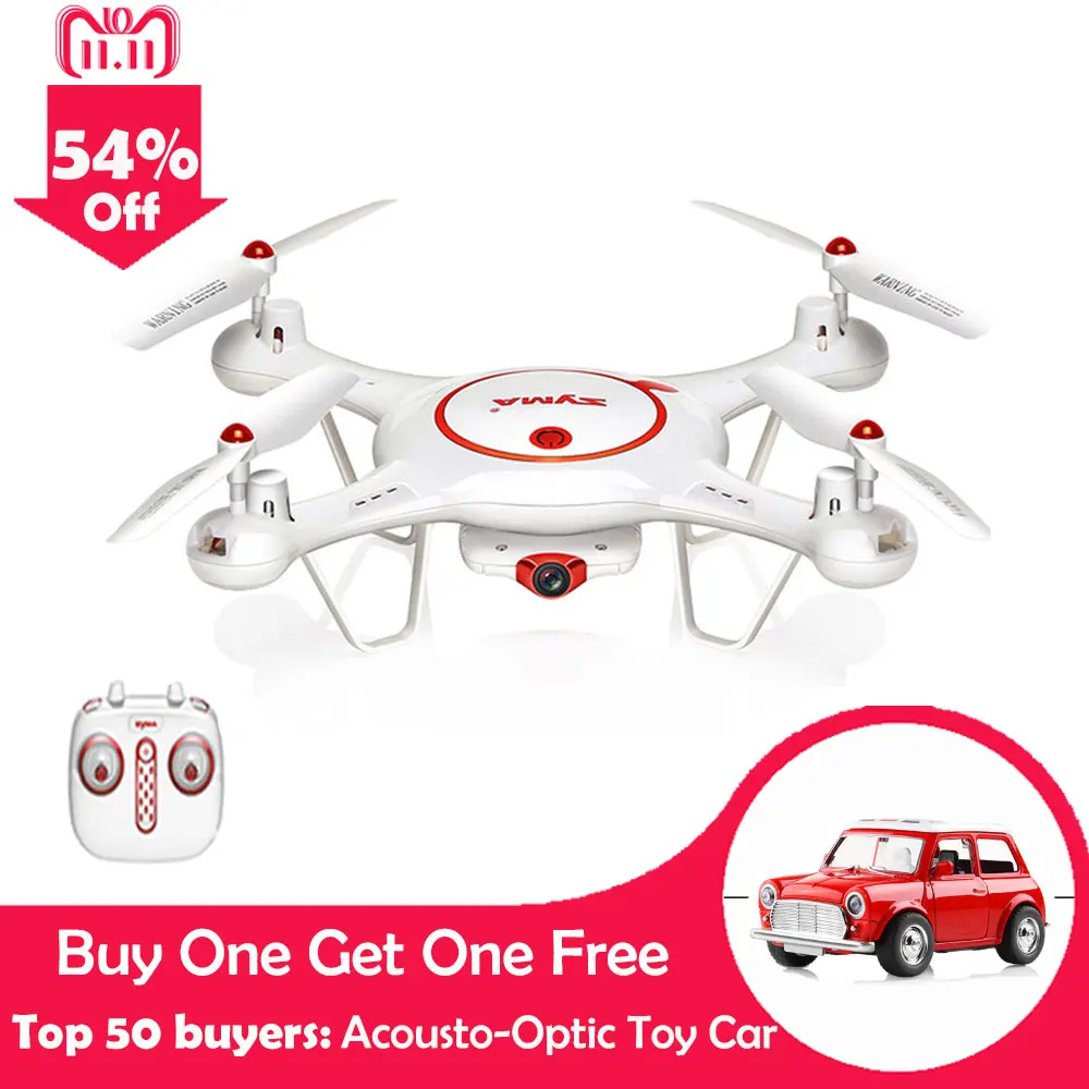 

Upgrade X5C Latest SYMA X5UC Helicopter With 2.0MP HD Camera Drone Hover Function Headless Model One Key Land RC Quadcopter