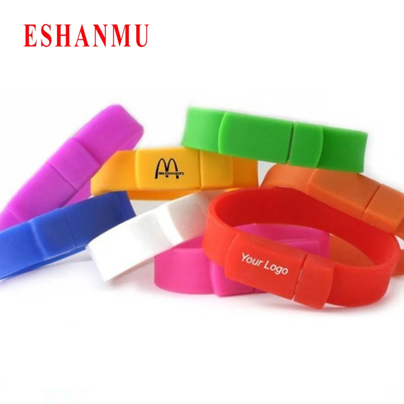 

Hot selling silicone bracelet usb flash drive 8GB usb flash drive pendrive custom with logo 50pcs/lot