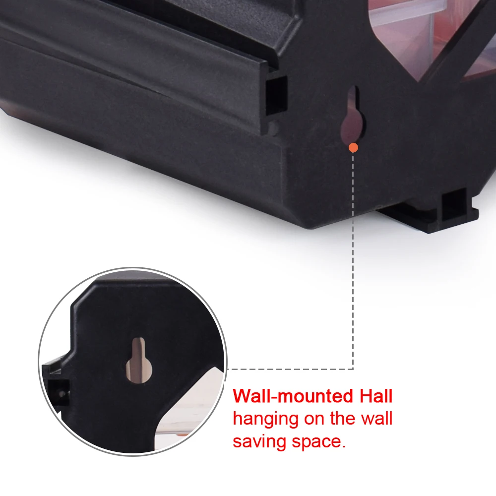 Best NEWACALOX 2 22 Drawer Hardware Craft Plastic Cabinet Wall Mount Tool Box Combination Stitching Storage Box Parts Organizer Case