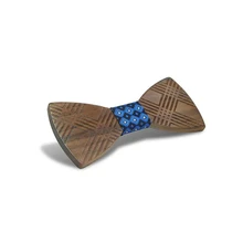 Mantieqingway Мужской сплошной Цвет лук Галстуки для Для мужчин Для женщин Свадебная вечеринка бабочкой галстук Дерево Галстук Формальные Бизнес костюм деревянный лук Галстуки