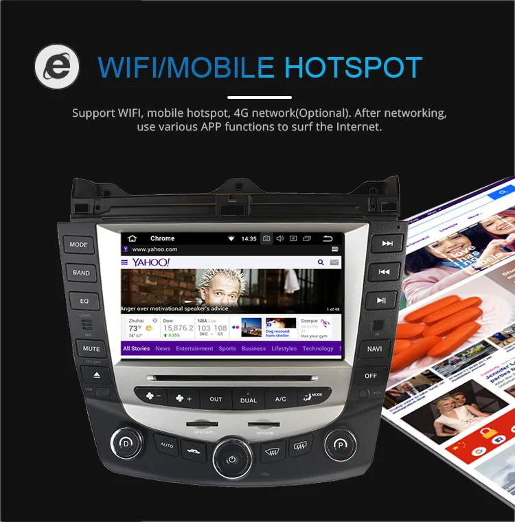 Discount Android 6.0 Quad Core car dvd player gps navigation for honda accord 7 2003-2007 EURO car Radio dual / Single Zone Climate 4