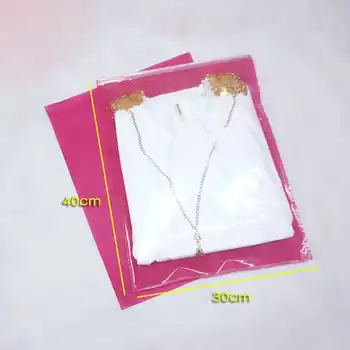 Zipper top clothes bag 30*40cm slider zip lock plastic bag non woven fabric bags white black pink beige hot pink 50pieces a lot
