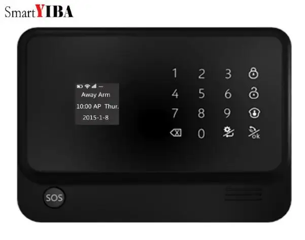 SmartYIBA Wireless GSM WIFI Smart Home Security Burglar Alarm System Kit Siren Outdoor IP Camera Smoke Fire Sensor Smart Socket