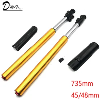 735MM Front Inverted fork shock absorption 45MM/48MM for Chinese Dirt pit bike CRF KLX with protector Cover