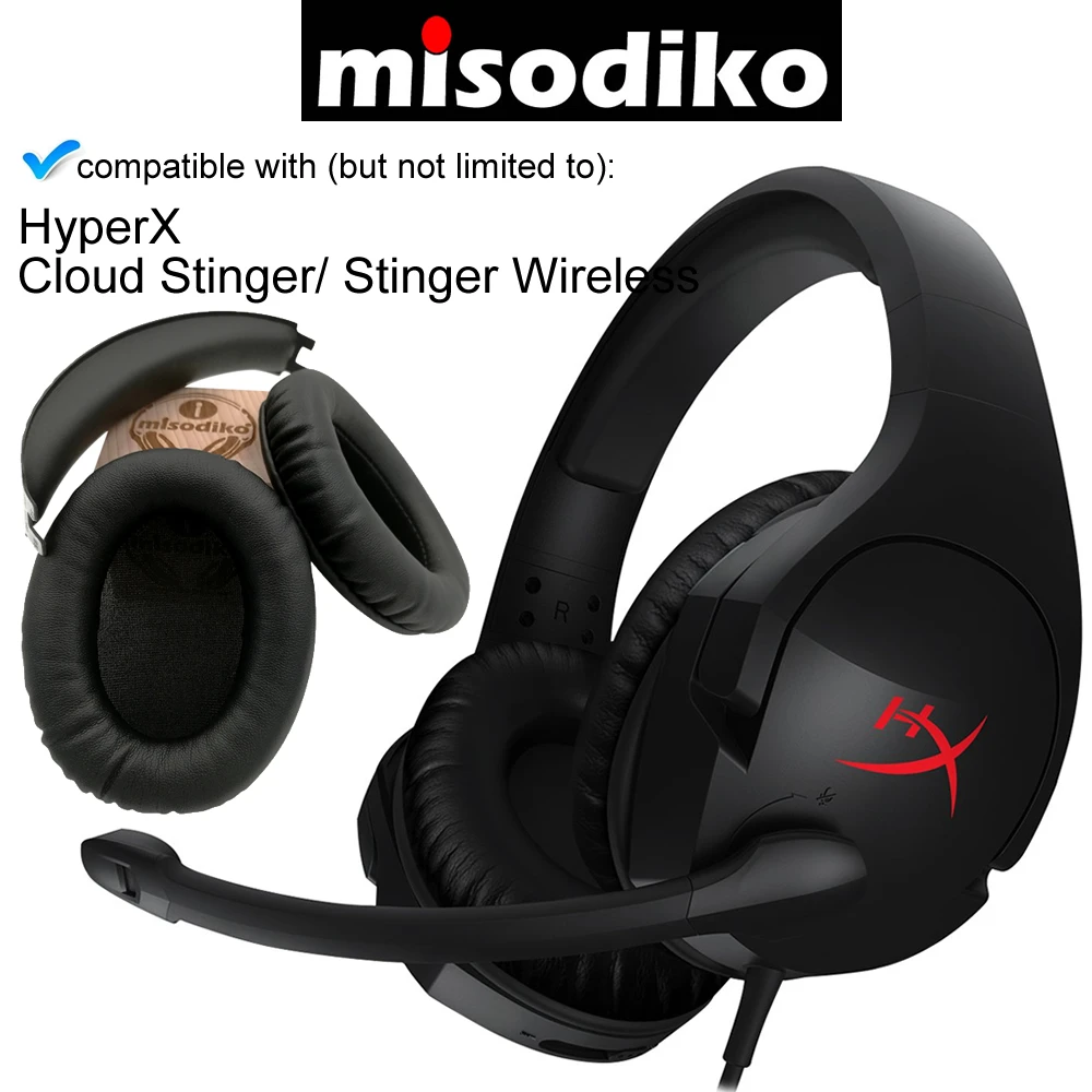 Misodiko сменные амбушюры и повязка на голову-для HyperX Cloud Stinger/Stinger беспроводные Игровые наушники, ремонт подушек