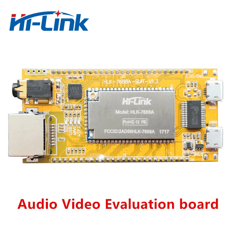 

Free Shipping Hi-Link HLK-7688A Wireless Transportable Storage USB Memorizer Audio Video Development Board WIFI transmission