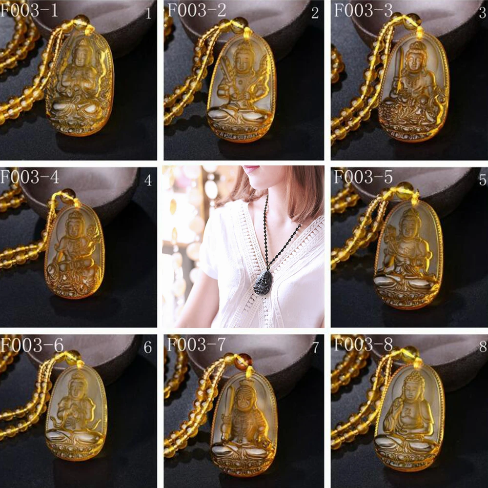 Высокое качество уникальный натуральный резной кристалл черный обсидиан Будда Лаки амулет кулон ожерелье для женщин мужчин кулон ювелирные изделия 3A