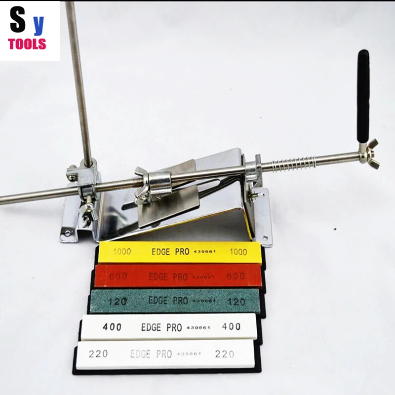 

Ruixin stainsteel Knife Apex egde sharpener system including 5 new whetstone
