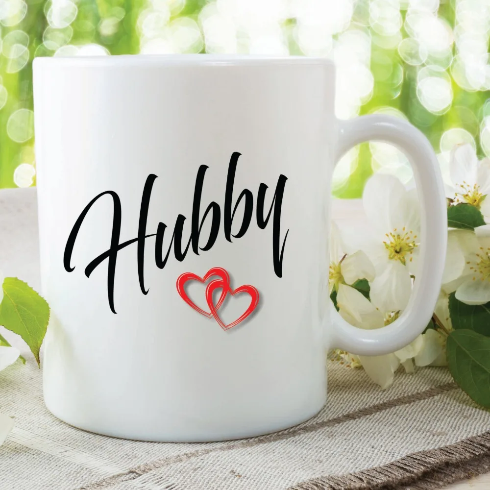Hubby Husband Mugs Office Tea mugs kitchen Decor ceramic art home decal