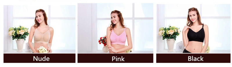 Wire Free Comfy Seamless Nursing Bra Maternity Elastic Bras Clothes for Pregnant Women Solid Breast Feeding Underwear Sleep Bra (3)