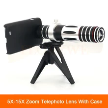 5X-15X зум оптический объектив телескоп Объективы для мобильного телефона камеры с чехлами для штатива для Iphone 4 4s 5 5S SE 6 6s 7 Plus samsung