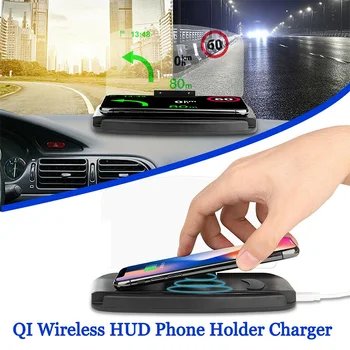 

Qi Wireless Charger 5W/10W Navigation Car HUD Haed Display Board Charging Pad Phone Stand for iPhone for Samsung huawei