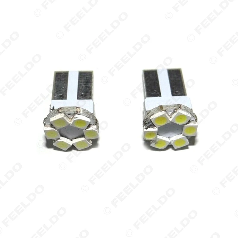 200 шт. мощность Авто T10 W5W 194 168 1206 6 SMD клиновидные светодиодные лампочки DC12V белый # FD