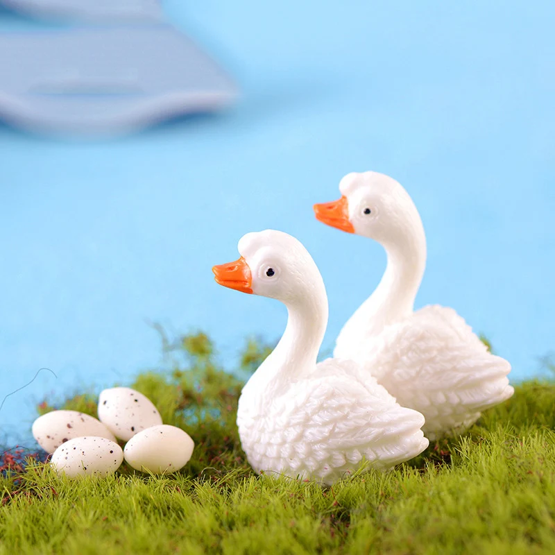 ZOCDOU 1 штука Белый гусь гуси Лебедь Cygnus Cisne маленькая статуя украшение аксессуары
