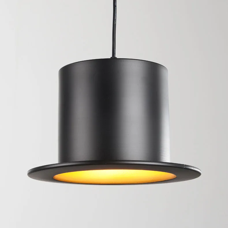 Modern Black Hat Pendant Light British Chaplin Cap Pendant Lamp Bar Restaurant Suspension Drop Pendant Light (6)