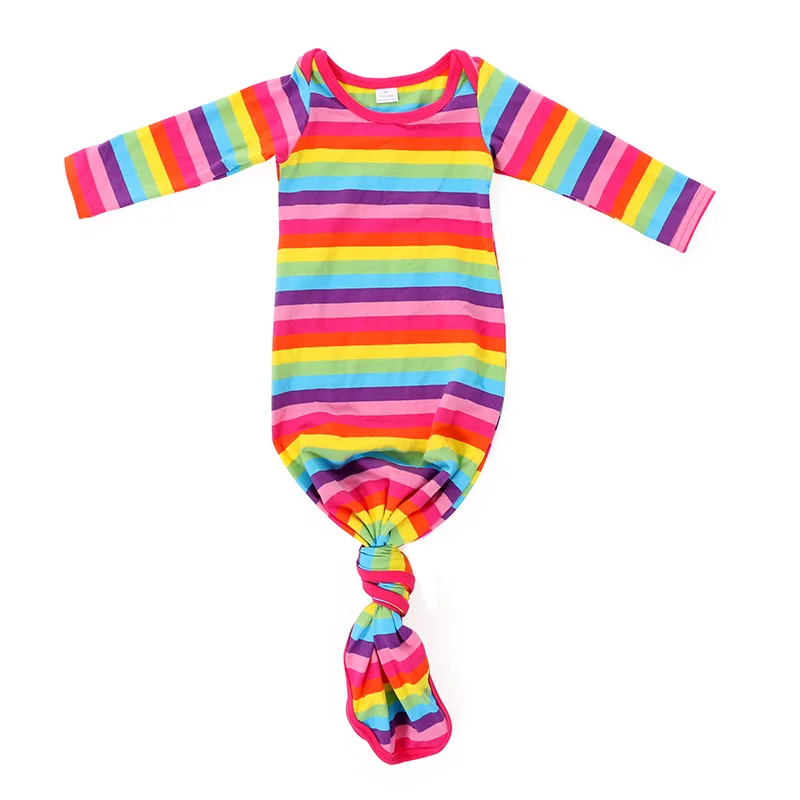 Мята белый в полоску детское платье Sprint новорожденных спальный мешок для новорожденных платье хлопок полосой спать платья Обувь для девочек Обувь для мальчиков - Цвет: 004 7