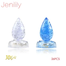 Jenilily 9010A 3D Кристалл Головоломка со вспышкой DIY модель строительные игрушки для украшение для детской капли воды