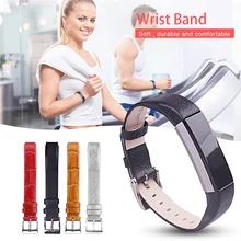 Цветной подлинный кожаный браслет умный контроль сердечного ритма наручные сменный Браслет для часов для Fitbit Alta с металлической пряжкой