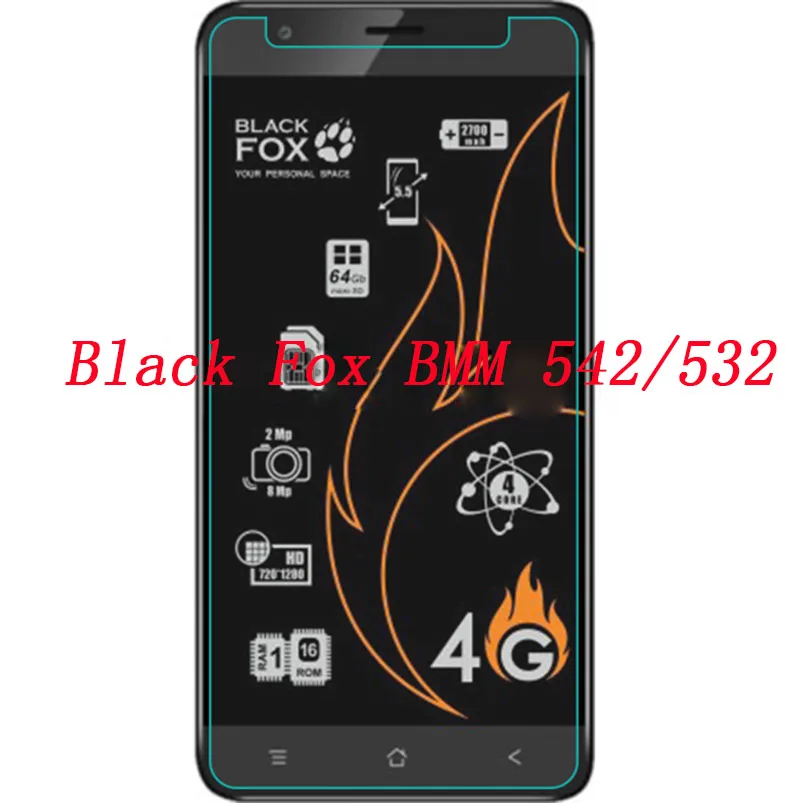 Закаленное стекло для смартфона Black Fox BMM 542 9H Взрывозащищенная защитная пленка