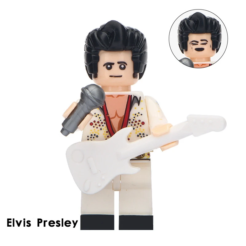 

Elvis Presley Michael Jackson Freddie Rock Star Figure Building Bricks Blocks Compatible With Lego