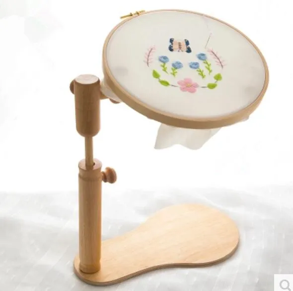 1pc Embroidery Hoop Stand High Adjustable Wood Embroidery and Cross