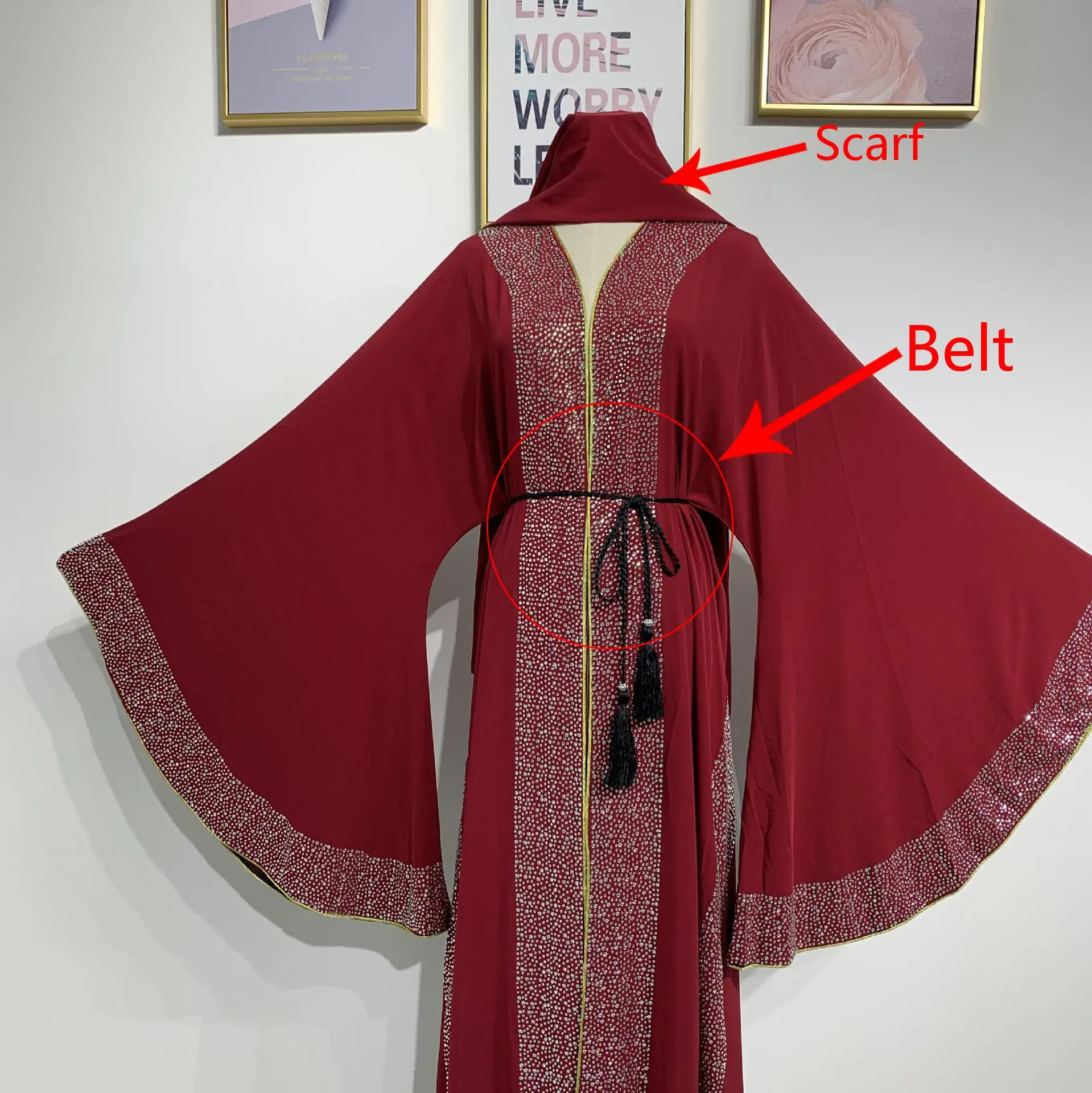 Роскошное женское кимоно кафтан Burkha Farasha Jalabiya халат Дубай исламское
