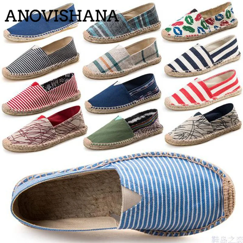 

ANOVISHANA 2018 New Arrival Black Retro Vintage Ladies Womens Casual Espadrilles Shoes for Female Unisex size45Breathable T189h