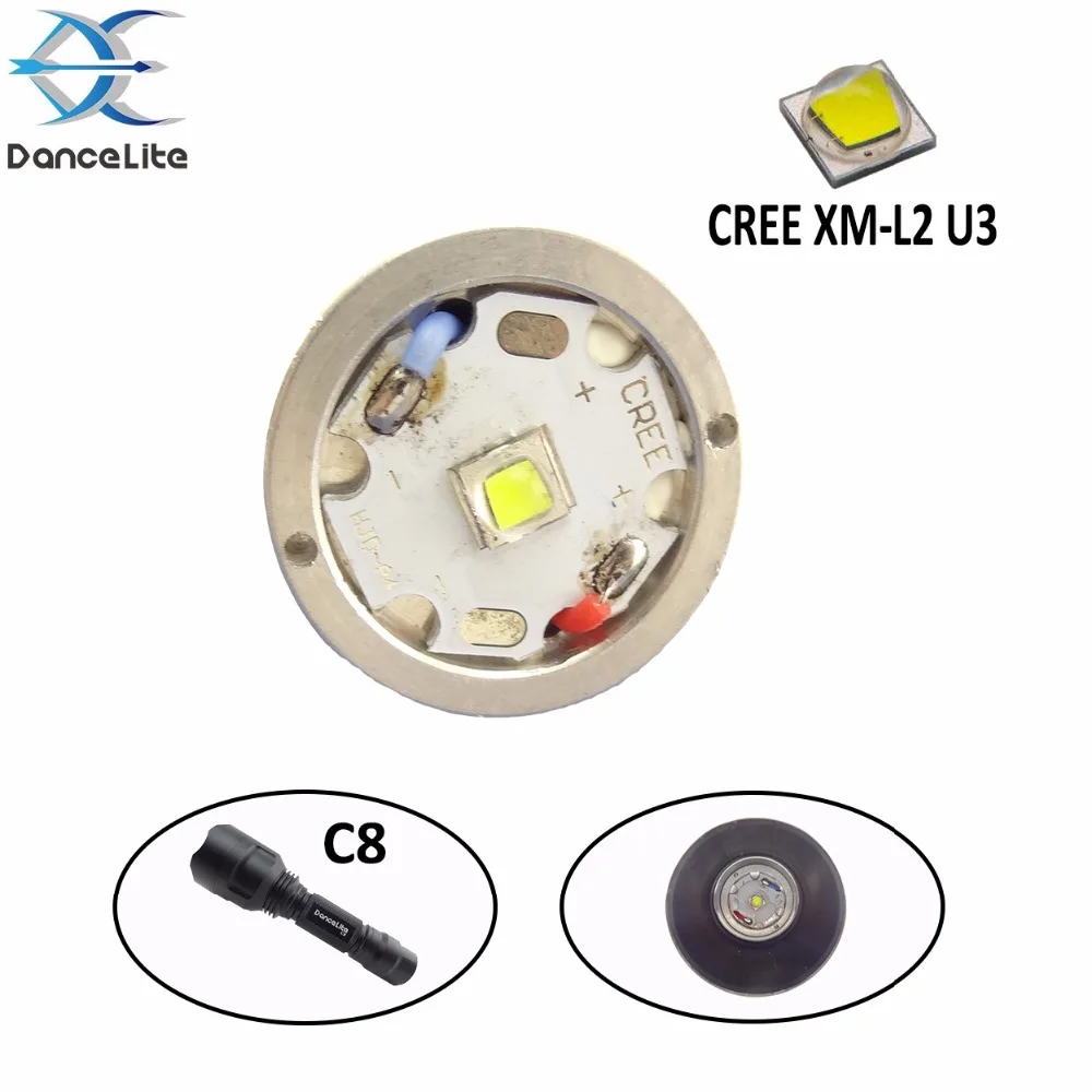 

1PC C8 XM-L2 U3 10w 6500K AMC7135x8/10/12 LED Module Drop-in For C8 LED Flashlight (C8 RepairParts)
