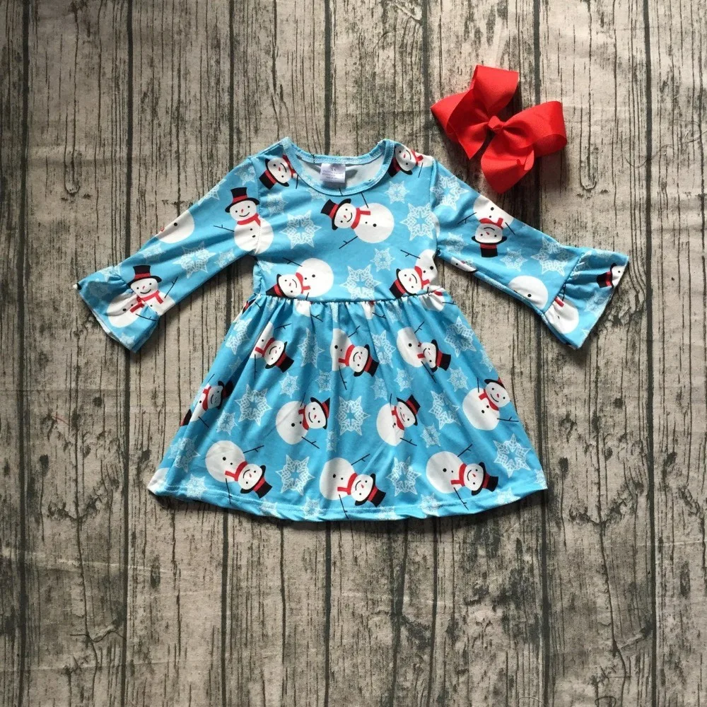 baby girls Christmas dress girls Christmas Snow baby print dress girls blue dress Christmas milksilk dress long sleeve with bows baby girls Christmas dress girls Christmas Snow baby print dress girls blue dress Christmas milksilk dress long sleeve with bows