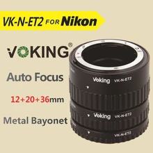 Voking Macro enfoque automático anillo tubo de extensión VK-N-ET2 para Nikon D7100 D5200 D3100 D90 D800 D800E D5100 D7000 D3100 DSLR cámaras