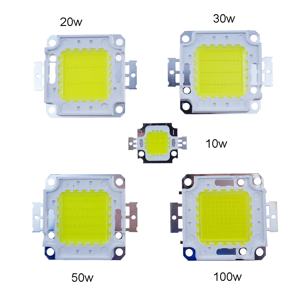 Светодиодный чип COB светильник 30-36 V Встроенный источник света Epistar 20 W 30 W 50 W 100 W DC SMD для прожектора теплый белый/белый SW