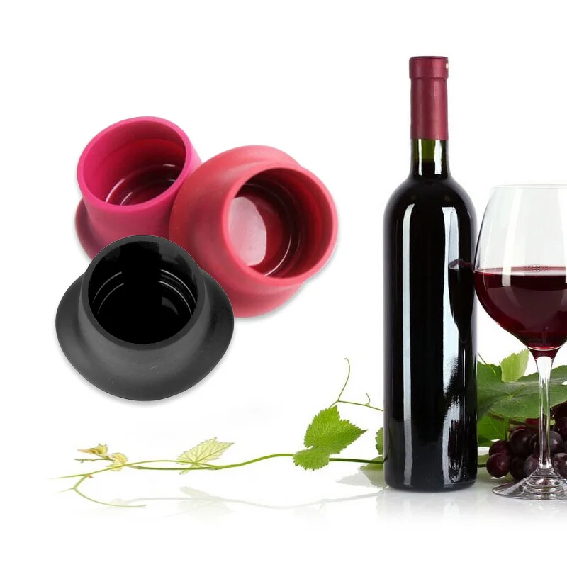 Wine Stopper 6 pcs Silicone Wine Caps Set Reusable Bottle Stopper Non Toxic Cover silica gel