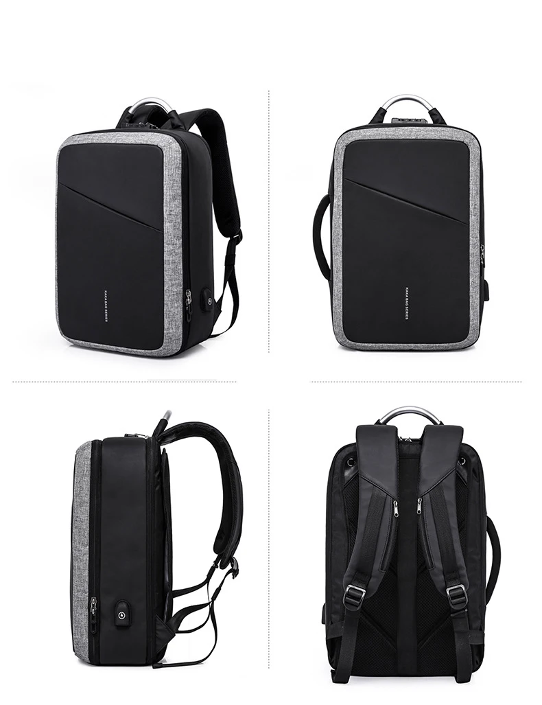 KAKA рюкзак мужской Противоугонный рюкзак мужская школьная сумка зарядка через USB Водонепроницаемый Школьный рюкзак дорожная сумка