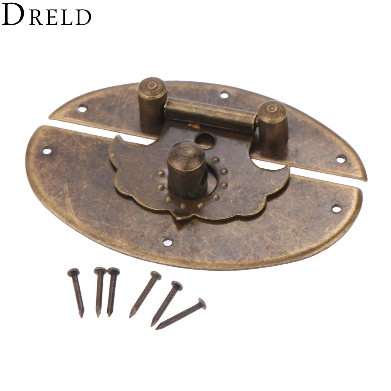 DRELD Antique Bronze Box Latch Hasps Lock Catch Latch for Jewelry Chest