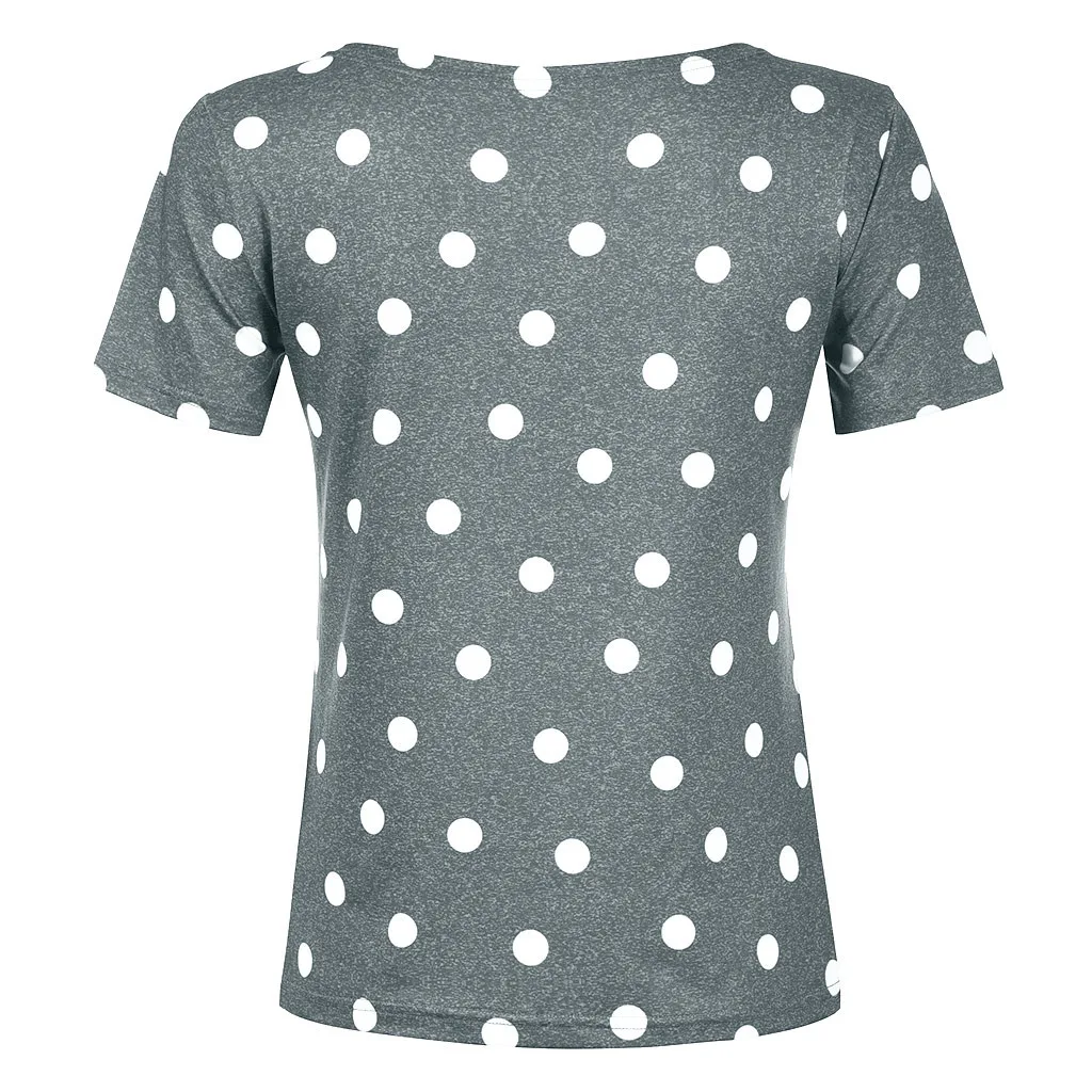 Женская футболка с волнистыми точками, Повседневная Свободная футболка с коротким рукавом, спортивный пуловер, туника, Camiseta Mujer, топ, женская футболка Harajuku