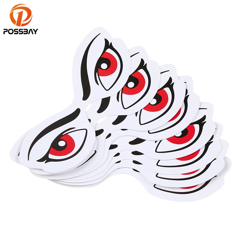 

POSSBAY Red Eyes Cool Motorcycle Helmet Decal Stickers Waterproof Car Styling Window Decal Pads Scooter Windshield Decals