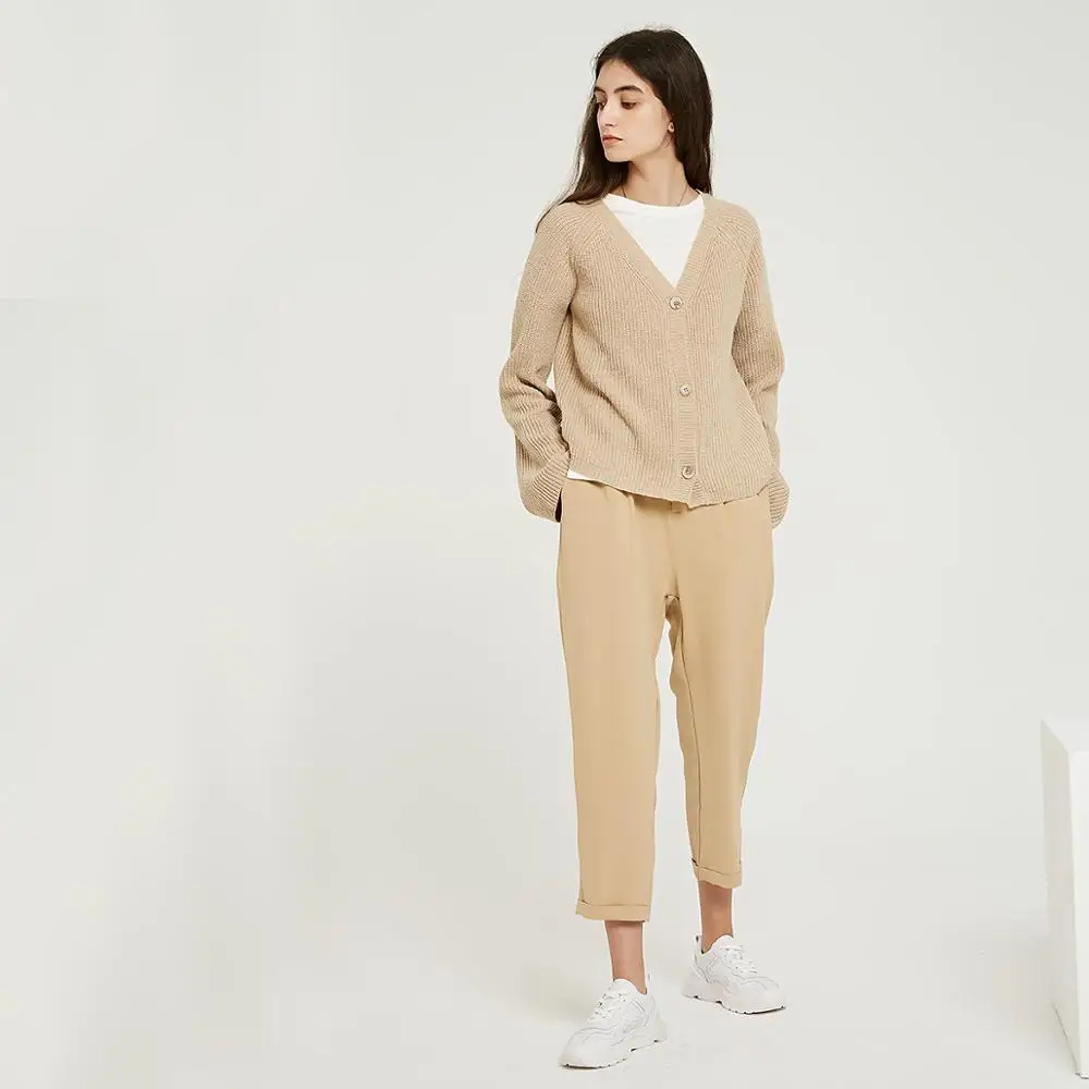 Ceny WIXRA swetry damskie 2018 jesień zima kobiet z golfem na co dzień luźne damskie swetry z dzianiny swetry odzież damska