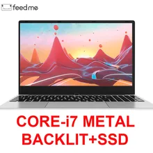 15 6 Inch Intel i7 Laptop 8GB 16GB RAM 512GB 1TB HDD Metal Body 1080P Windows