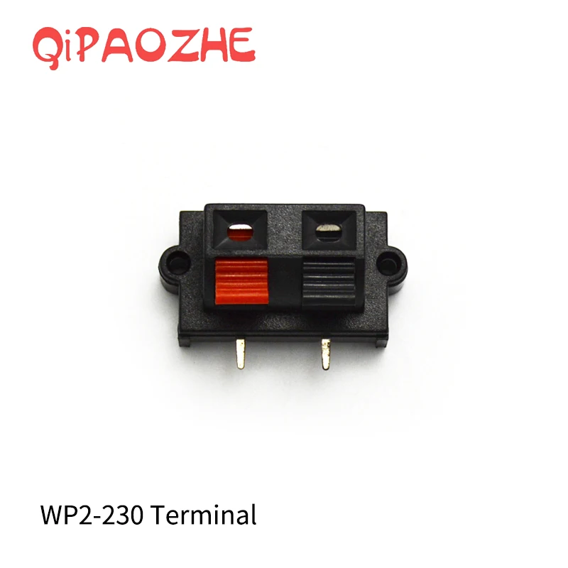 

10Pcs Spring Clip Speaker Terminal Board 2 Ports Binding Post Connector Socket