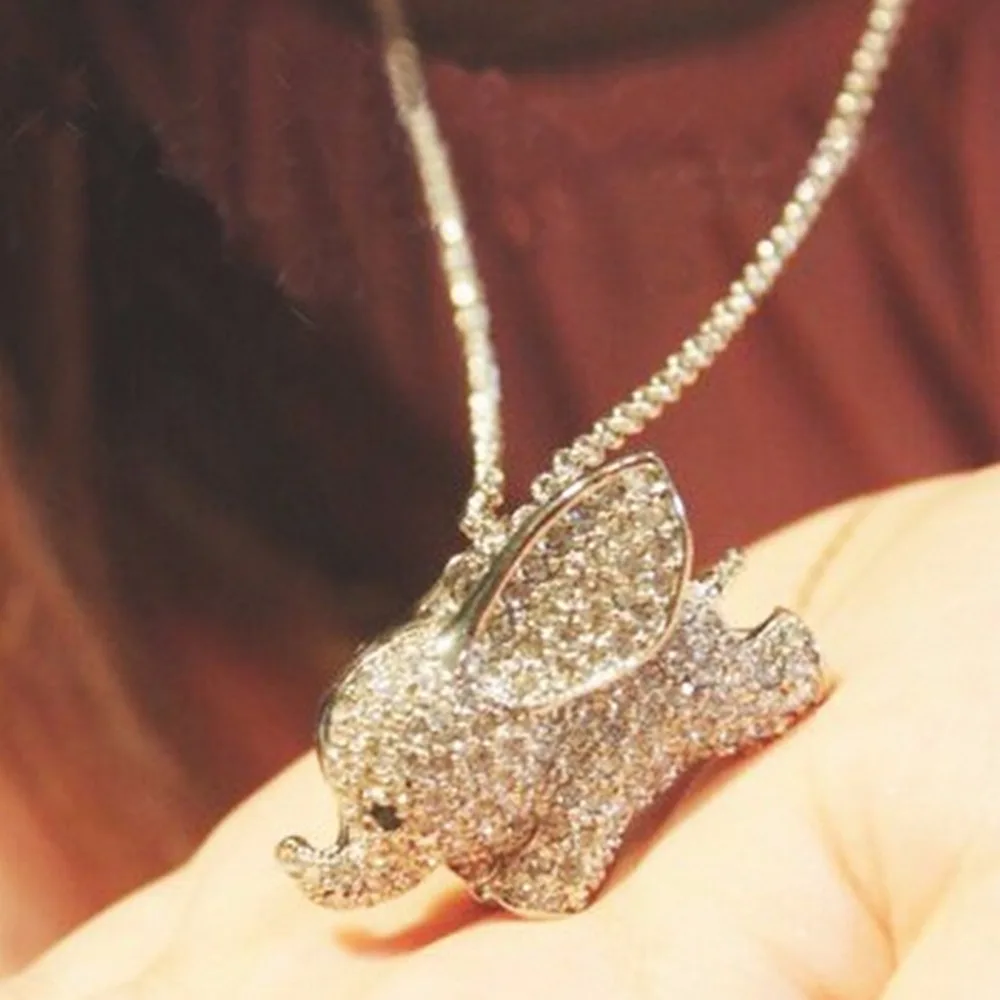 1Pcs Elephant Pendant Necklace Women