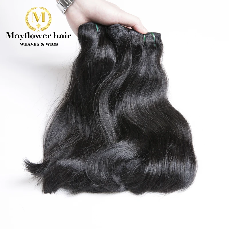 3 bundles Top quality double drawn bone straight  Vietnamese virgin hair natural black 