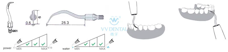 3 шт. GK1 Многофункциональный наконечник для KAVO sonicflex для Sirona sroair KOMET NONIC LINE