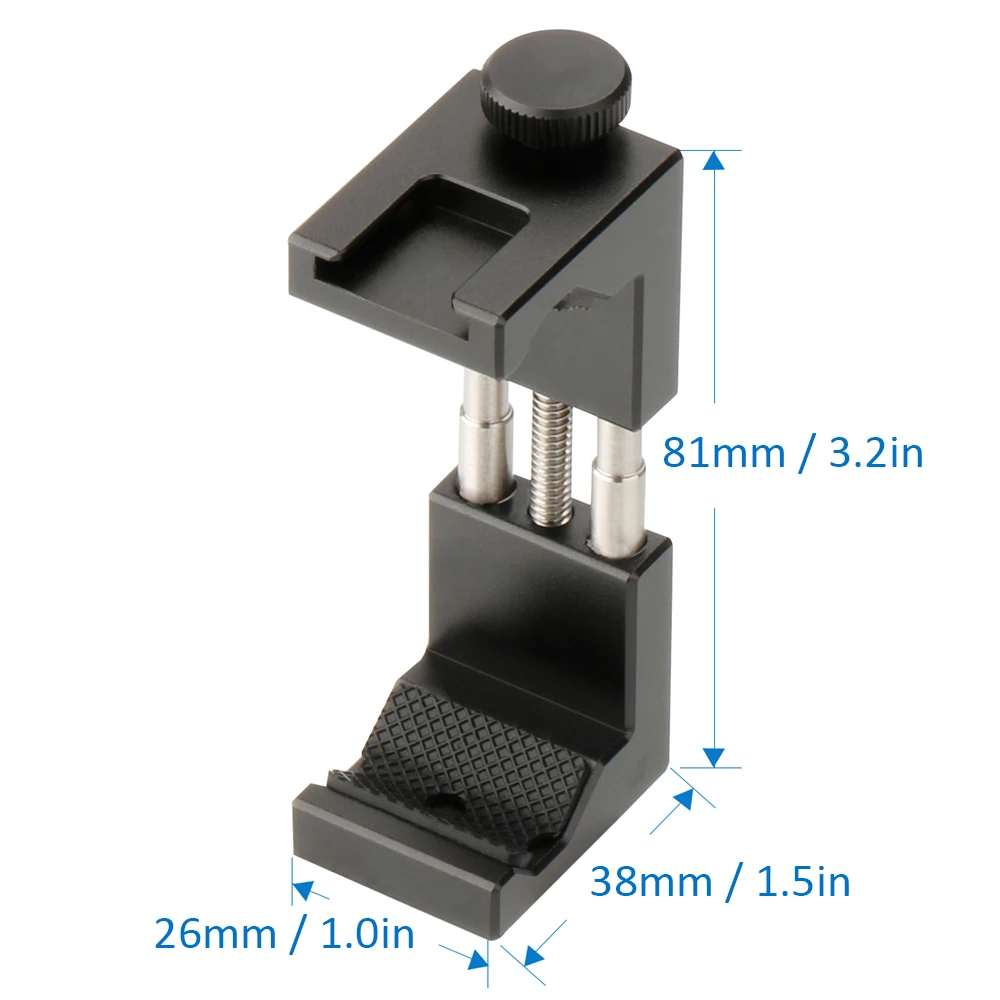 Универсальный держатель для телефона Ulanzi 1/" с винтовым креплением, регулируемый по высоте держатель для смартфона, простая установка, инструмент для фотографирования телефона