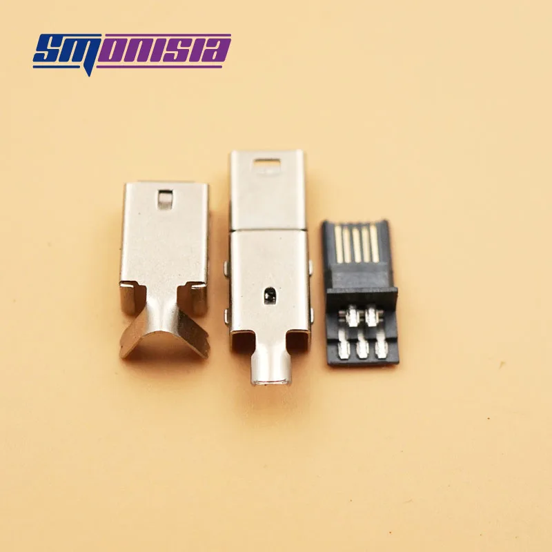 20 комплектов 3 в 1 5 pin DIY Mini USB T Тип Мужской 5pin разъем хвостовый зарядный порт