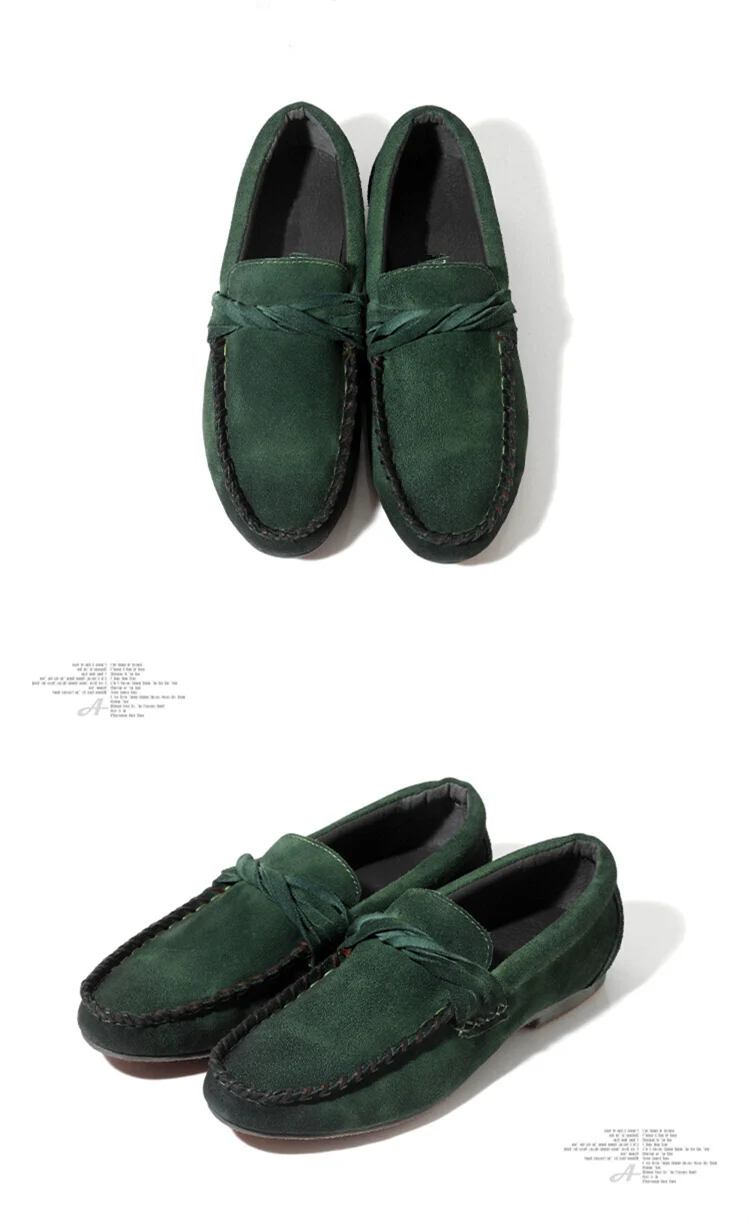 US6-10 из натуральной кожи Повседневное SLIP-ON Для мужчин Лоферы Высокое качество вождения автомобиля обувь модная дизайнерская обувь