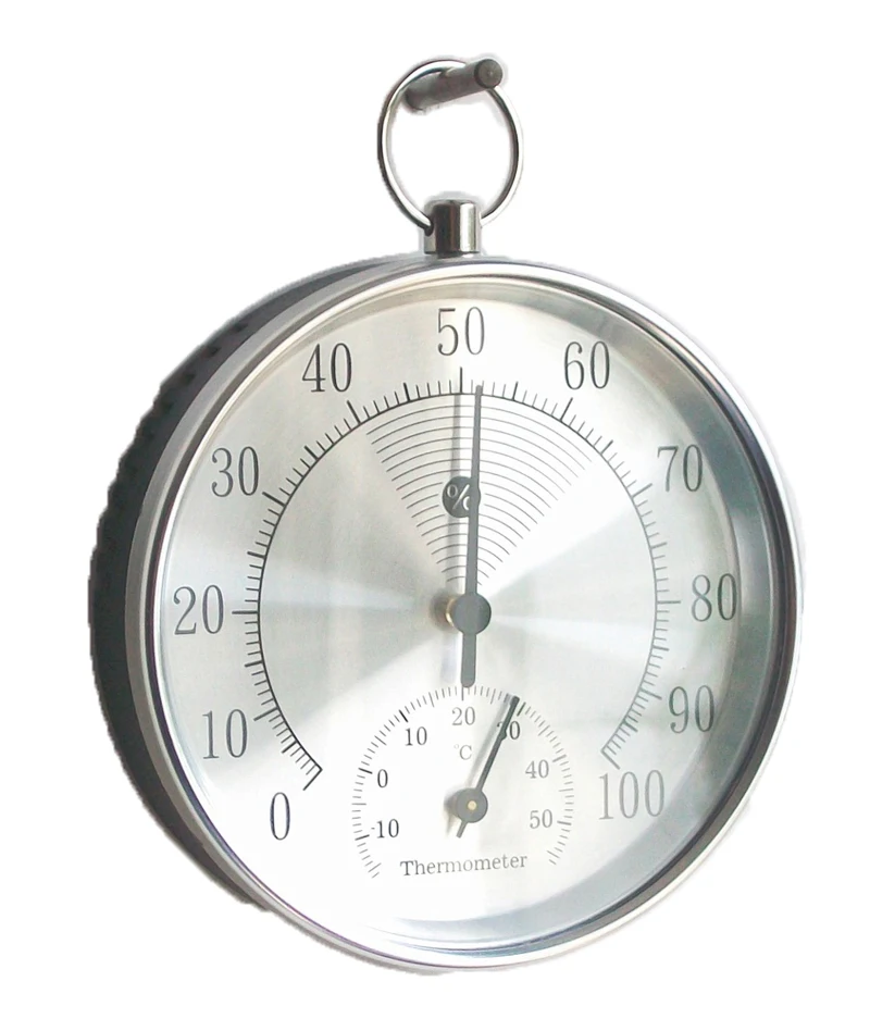 100mm 4" Analog Thermometer Hygrometer 0 100RH 15 55C Indoor