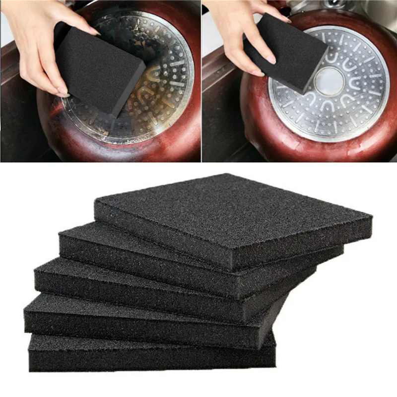 

New 3pcs Magic Nano Emery Sponge Eraser Rub Pot Protector Eco-Friendly Cleaning Tools 2 Sizes Home Bathroom Kitchen Accessories