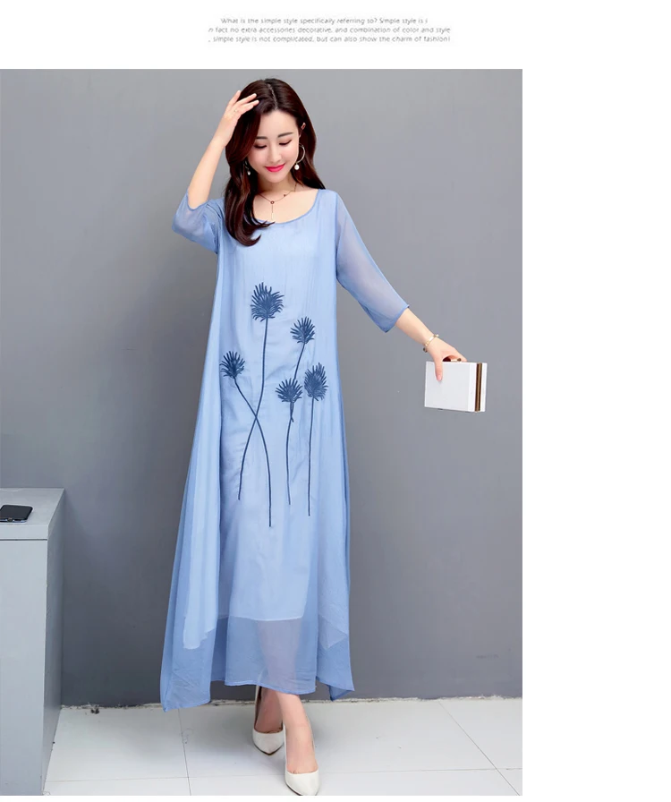 Women Dresses Evening Party Summer Vintage Embroidery Maxi Long Formal Dress Women Elegant Plus Size Vestidos De Novia 2019 9