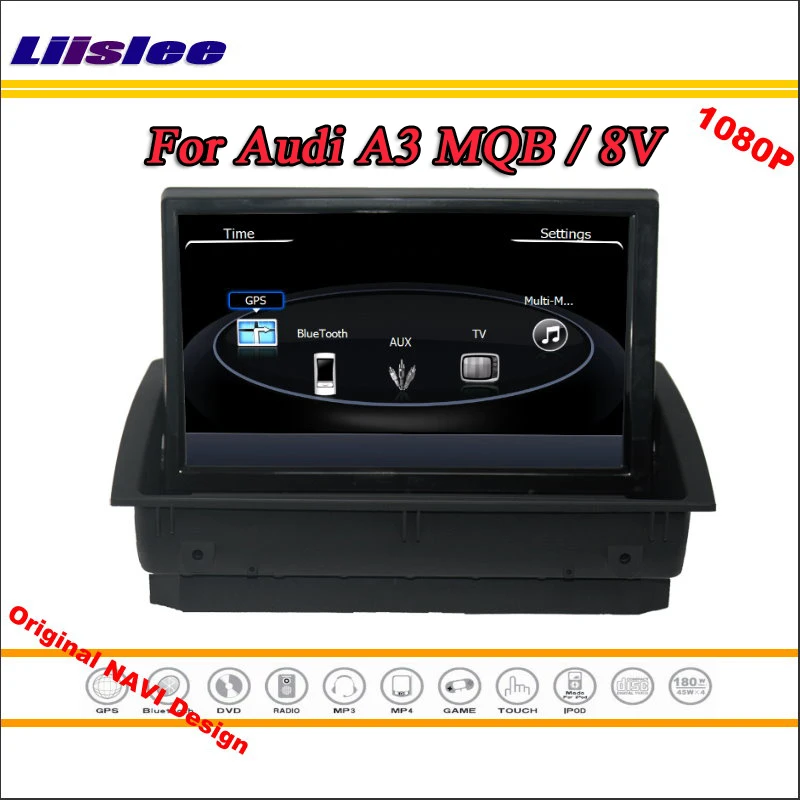 Clearance Liislee For Audi A3 MQB / 8V 2014 Stereo Radio CD DVD Player GPS Map Nav Navigation 1080P HD Screen System Original NAVI Design 0