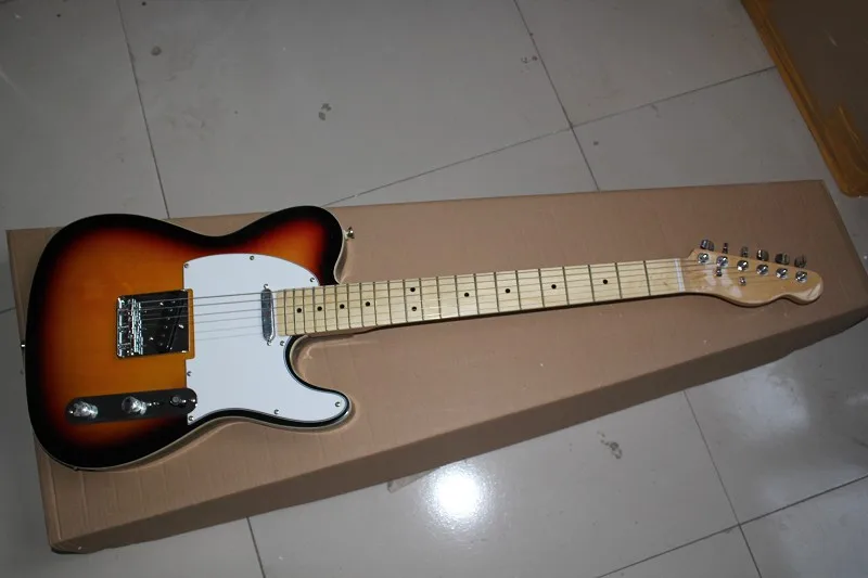 

Free shipping ! TELE solid body Guitars F Telecaster sunburst Electric Guitar in stock 15-9